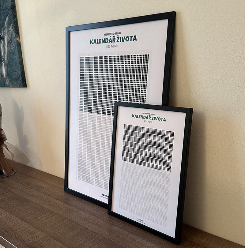 Životní kalendář Memento Mori - MALÝ (42x29cm)